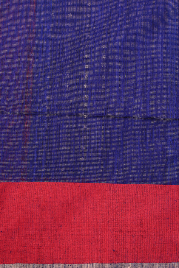 Bailu Silk Saree In Royal Blue With Stripes Design