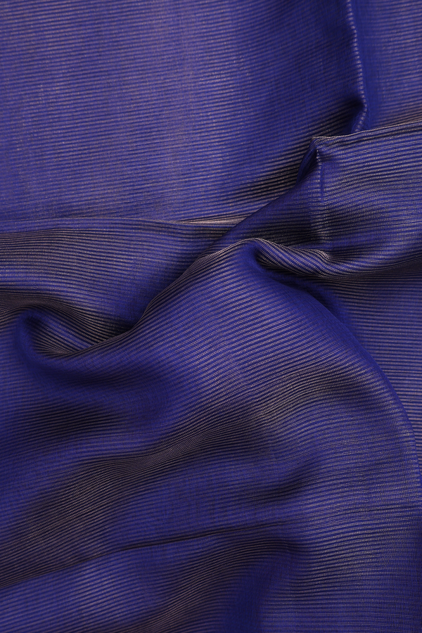 Bailu Silk Saree In Royal Blue With Stripes Design