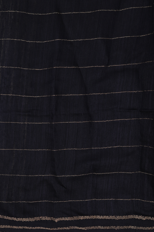 Bailu Silk Saree In Brown With Stripes Design