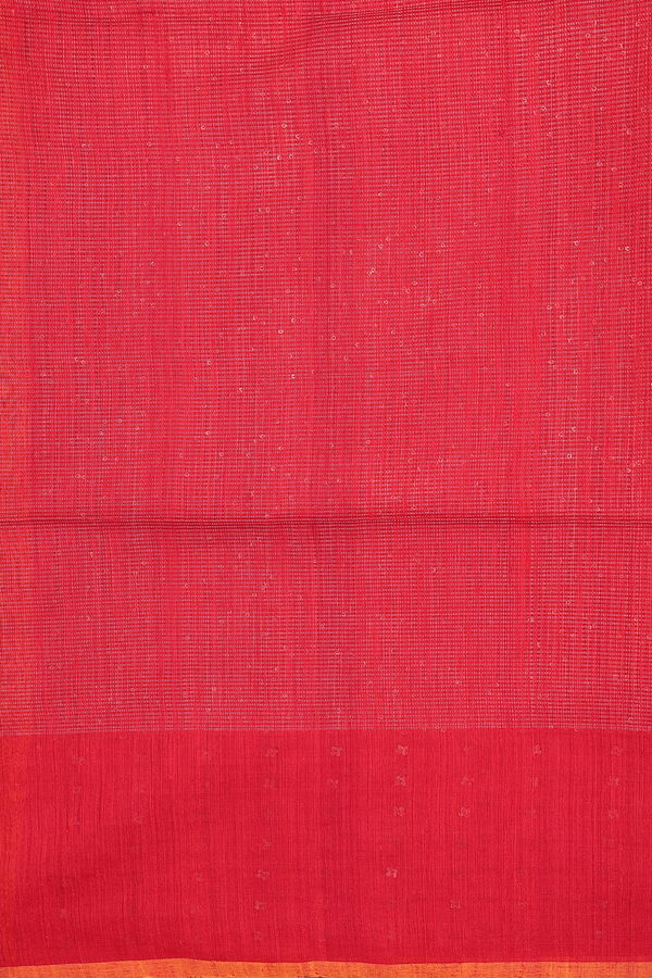 Bailu Silk Saree In Scarlet Red With Stripes Design