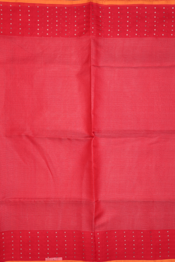 Bailu Silk Saree In Scarlet Red With Stripes Design
