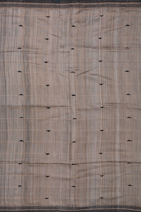 Bailu Silk Saree In Brown With Stripes Design