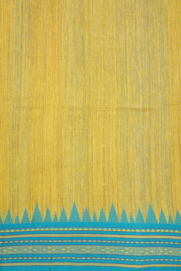 Bailu Silk Saree In Sunflower Yellow With Chamki Work