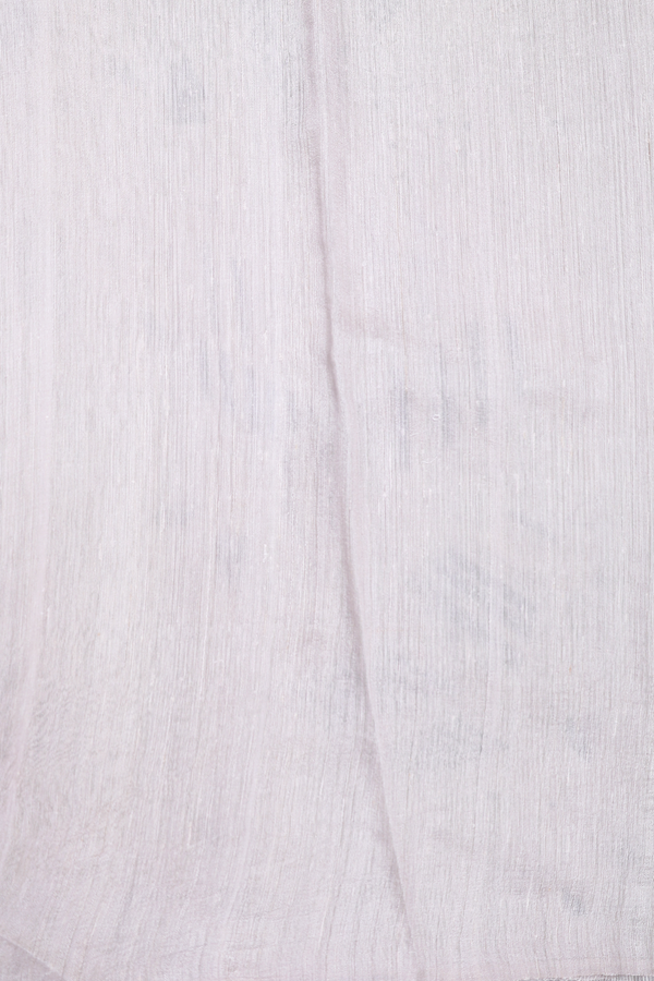 Bailu Silk Saree In White With Chamki Work