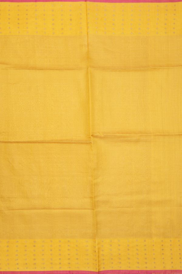 Bailu Silk Saree In Yellow With Self Stripes Design