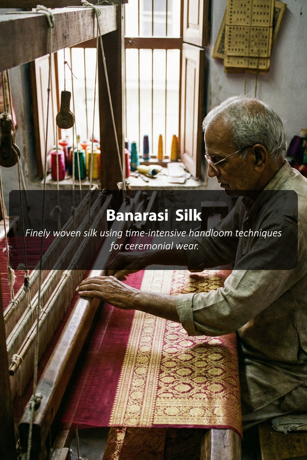 Banarasi Silk Saree In Magenta With Brocade Design