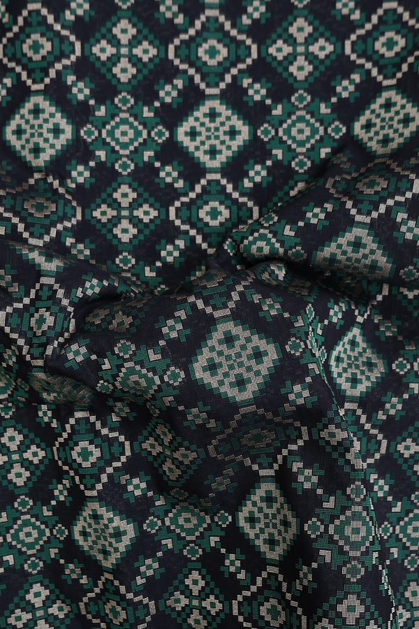 Banarasi Silk Saree In Black With Allover Design