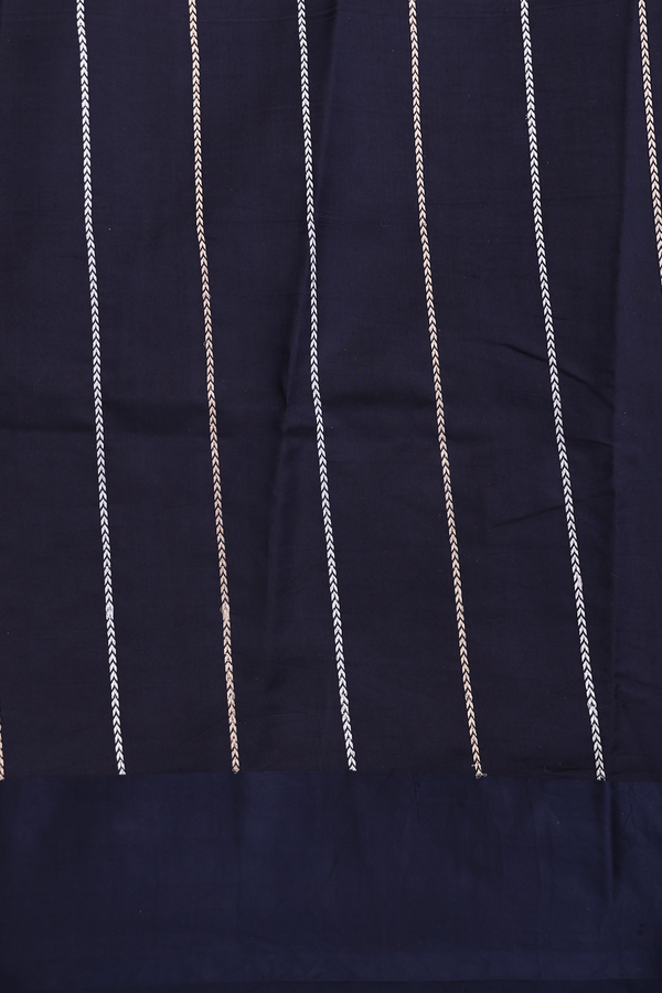 Banarasi Silk Saree In Black With Zari Buttas