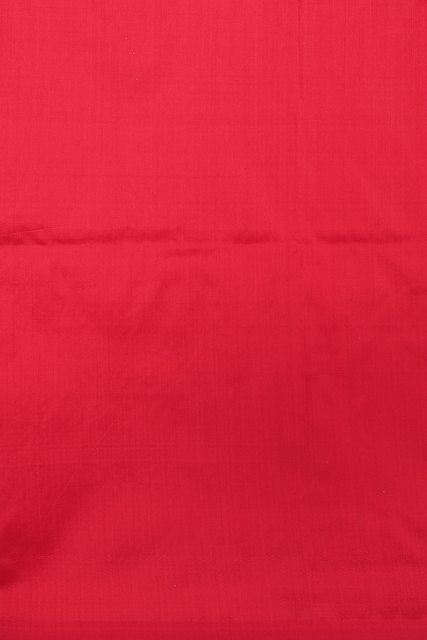 Banarasi Silk Saree In Chilli Red With Floral Design