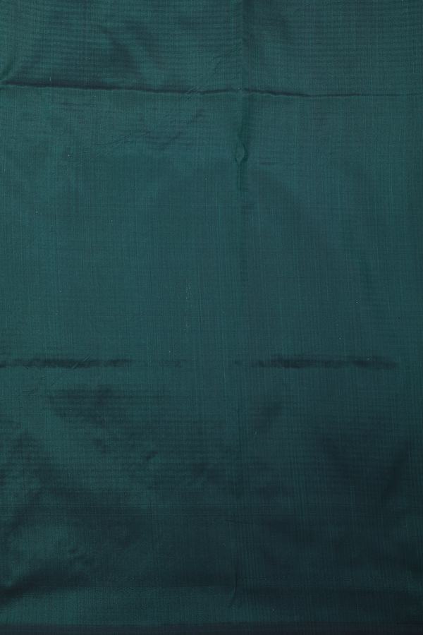 Banarasi Silk Saree In Dark Green With Floral Design