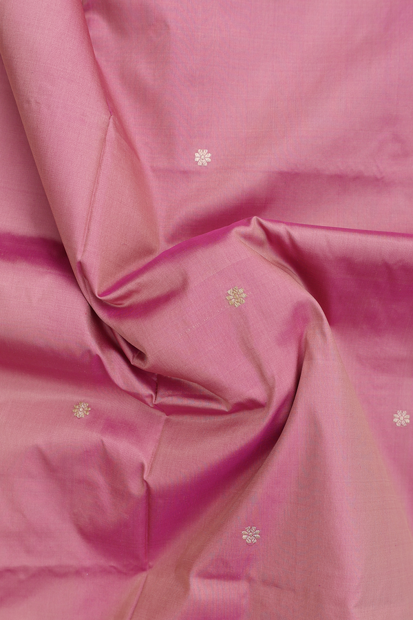 Banarasi Silk Saree In Dual Tone With Floral Buttas