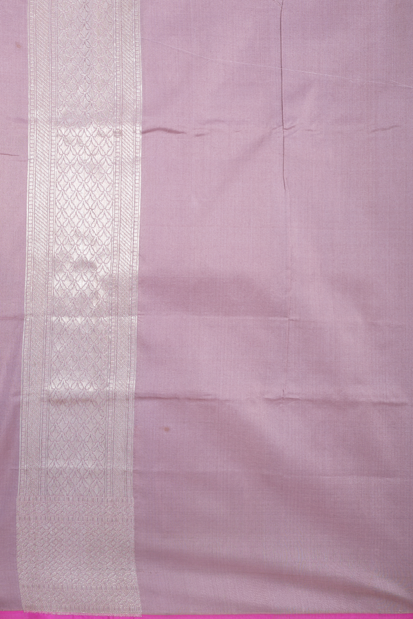 Banarasi Silk Saree In Lilac Purple With Birds Design