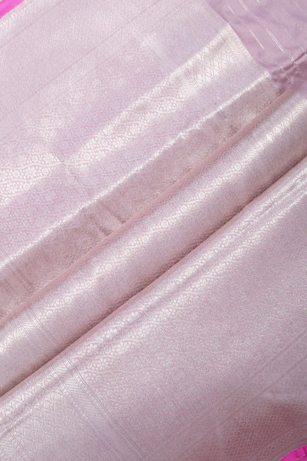 Banarasi Silk Saree In Lilac Purple With Birds Design