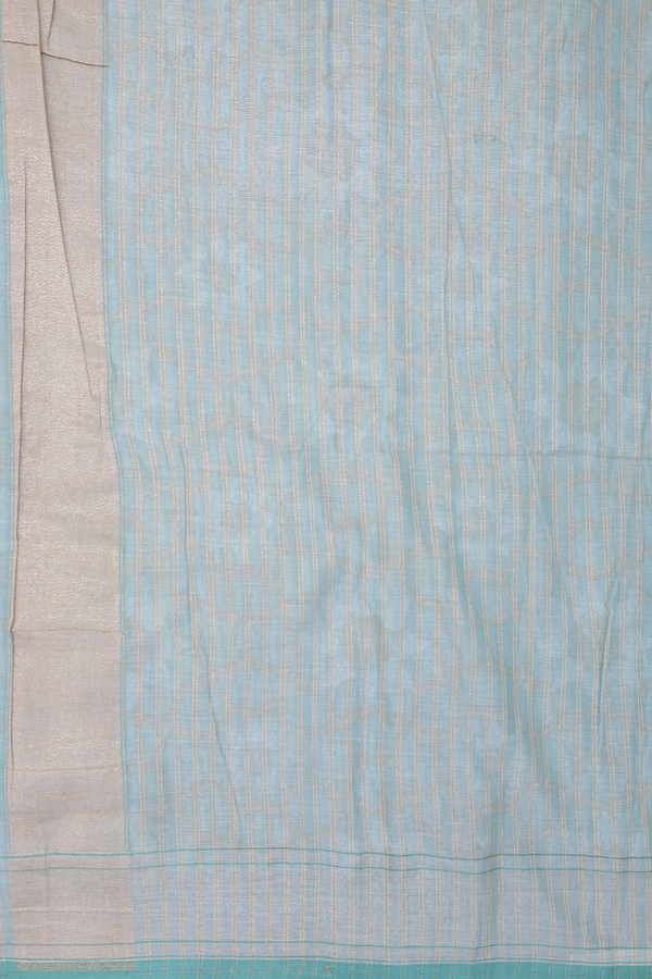 Banarasi Silk Saree In Mint Green With Allover Design