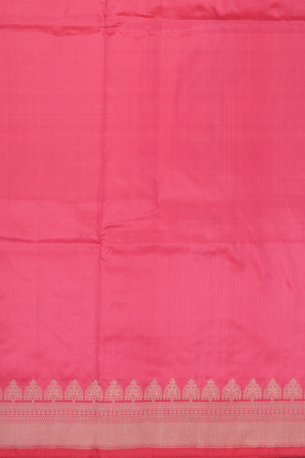 Banarasi Silk Saree In Pink With Zari Buttas