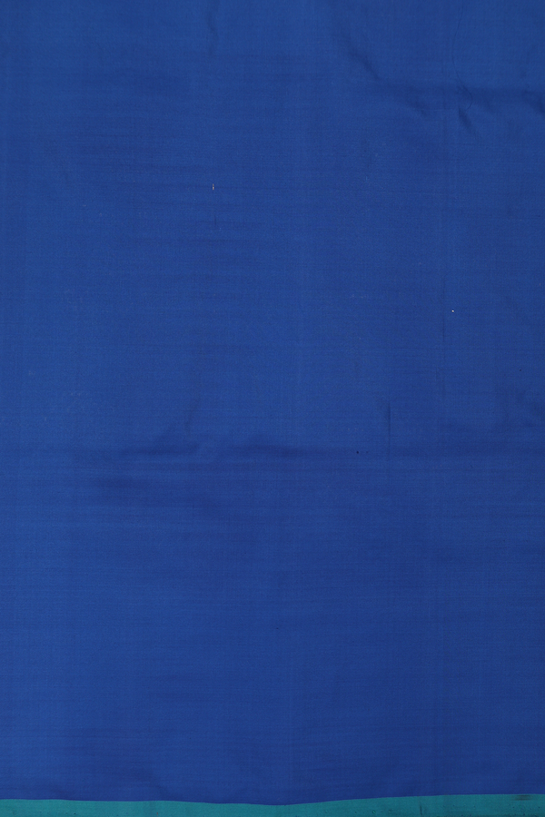 Banarasi Silk Saree In Prussian Blue With Zari Design