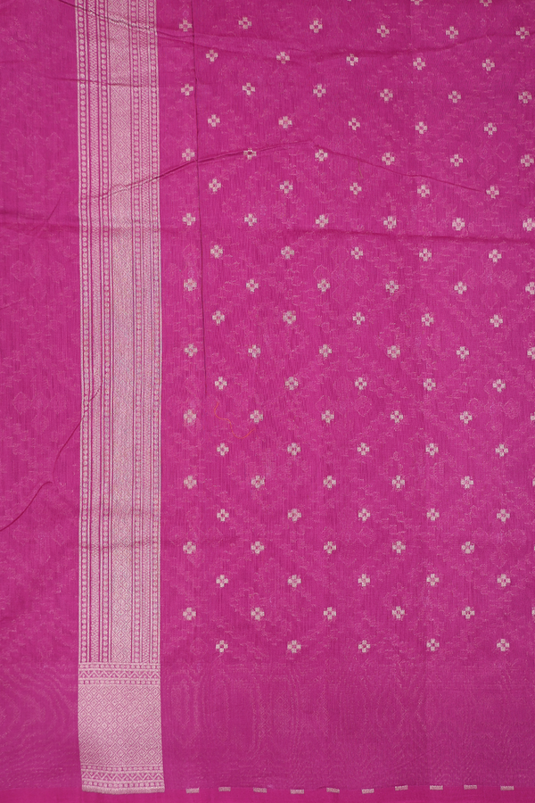 Banarasi Silk Saree In Purple Rose With Diamond Design