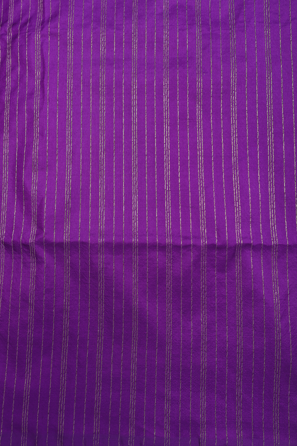 Banarasi Silk Saree In Purple With Brocade Design