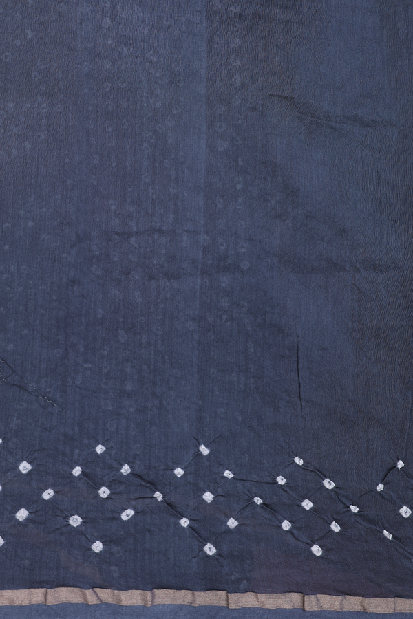 Bandhani Silk Saree Black With Tie And Dye Design