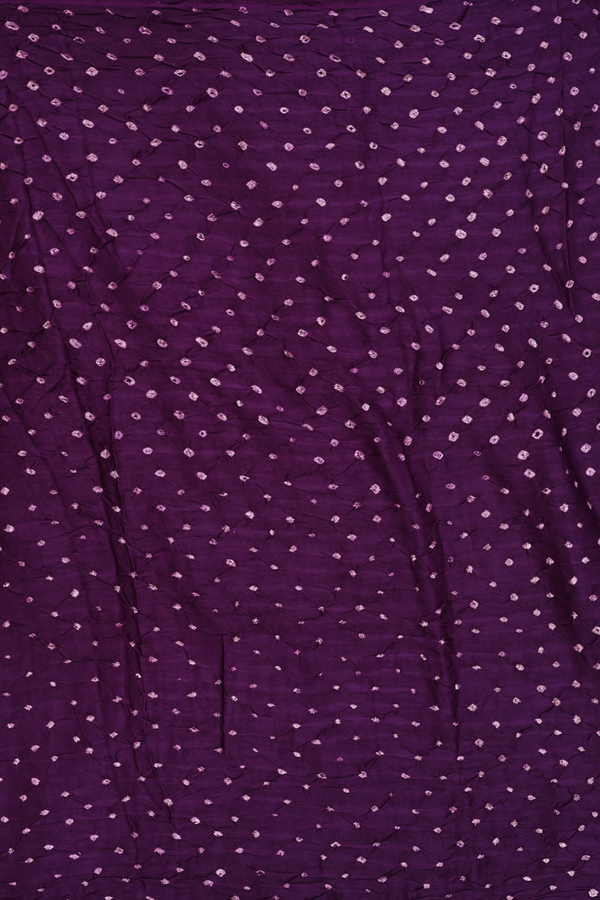 Bandhani Silk Saree Grape Purple With Tie And Dye Design