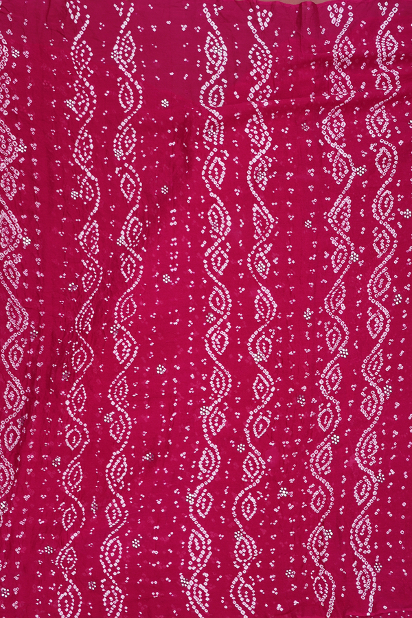 Bandhani Silk Saree In Berry Purple With Tie And Dye Design