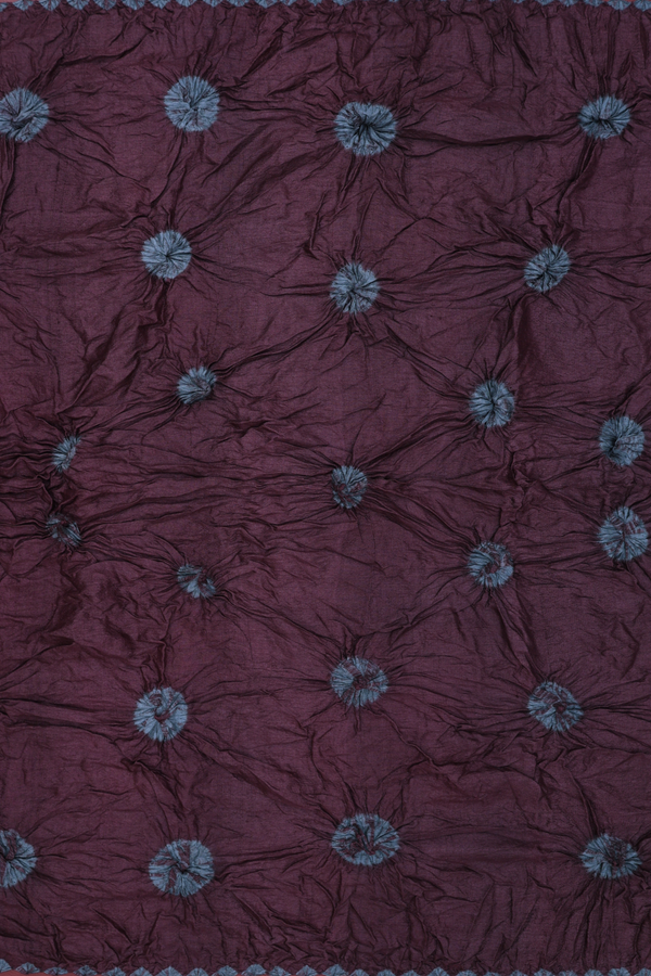 Bandhani Silk Saree In Coffee Brown With Tie And Dye Design