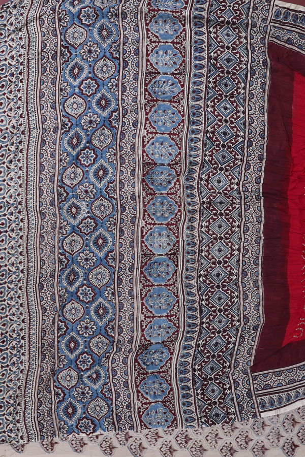 Bandhani Silk Saree In Crimson Red With Tie And Dye Design