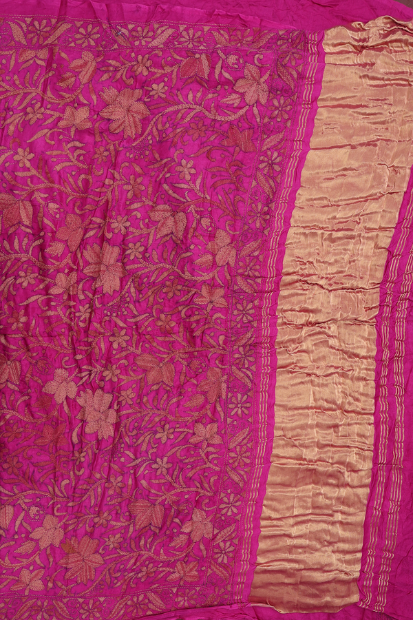 Bandhani Silk Saree In Grape Purple With Tie And Dye Design