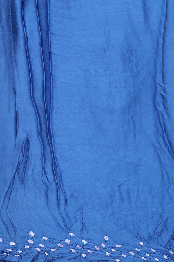 Bandhani Silk Saree In Grey With Floral Design