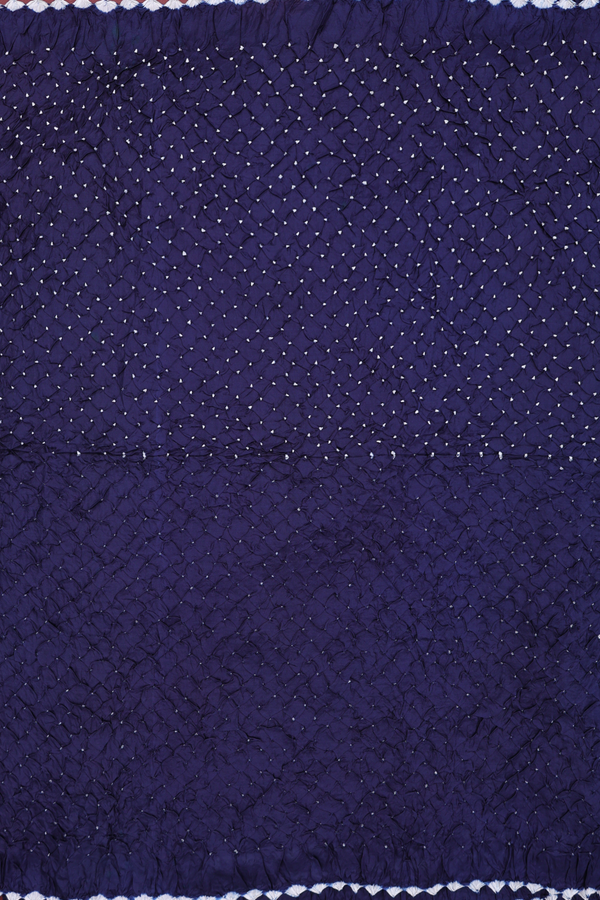 Bandhani Silk Saree In Navy Blue With Tie And Dye Design