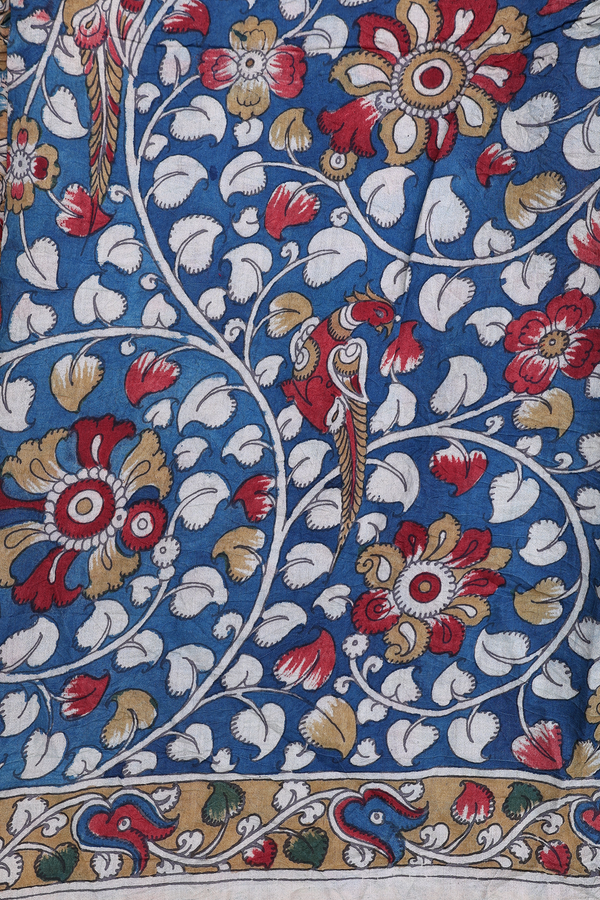 Bandhani Silk Saree In Prussian Blue With Tie And Dye Design