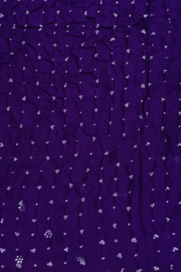 Bandhani Silk Saree In Purple With Tie And Dye Design