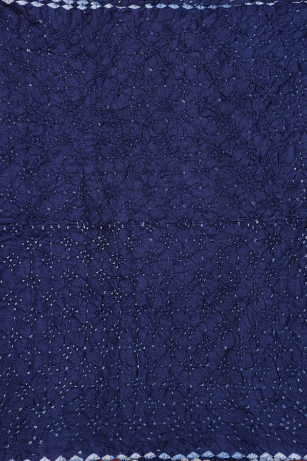 Bandhani Silk Saree In Royal Blue With Tie And Dye Design
