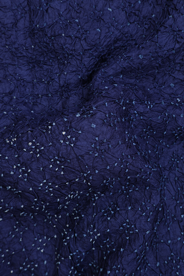 Bandhani Silk Saree In Royal Blue With Tie And Dye Design
