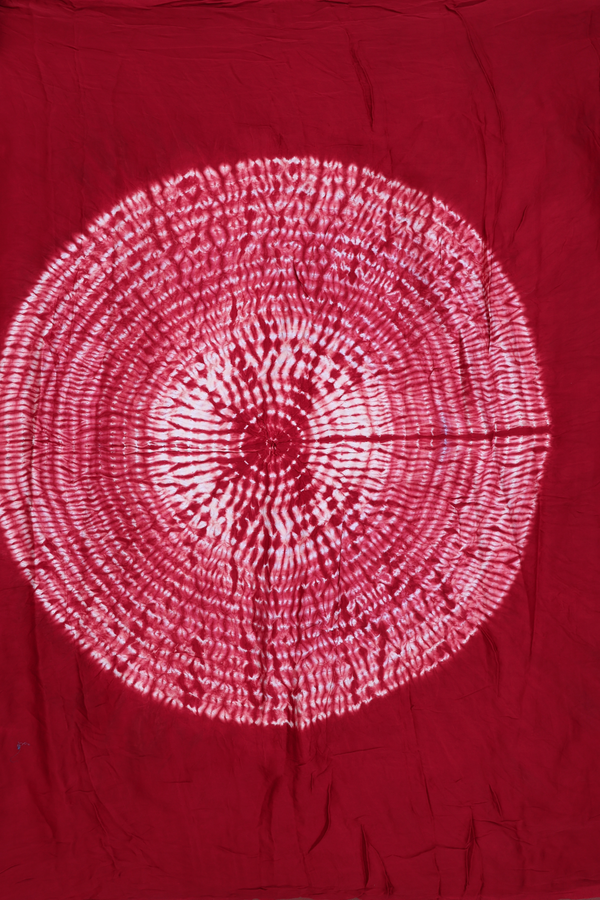 Bandhani Silk Saree Red With Tie And Dye Design