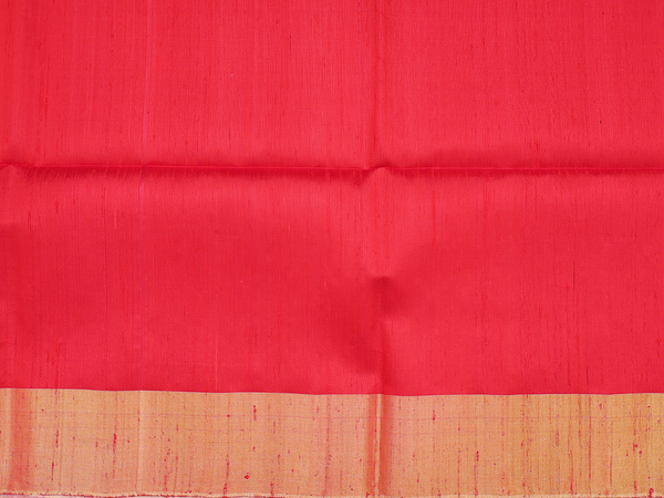 Bavanchi Border Plain Chilli Red Raw Silk Salwar Material