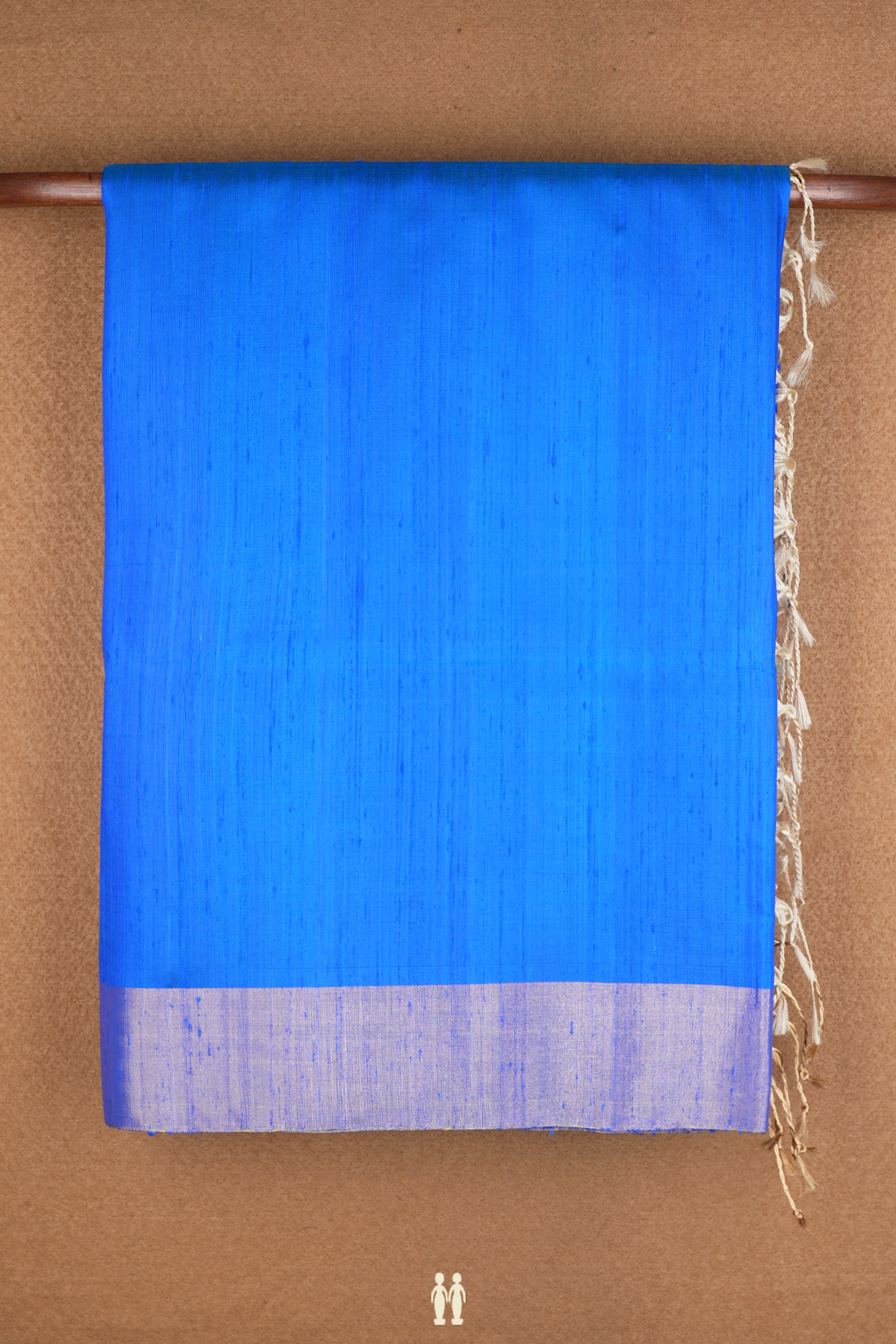Bavanchi Border Plain Indigo Blue Raw Silk Saree