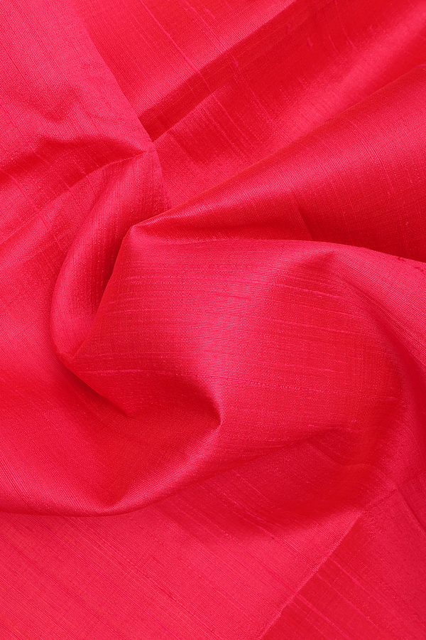 Bavanchi Border Plain Rani Pink Raw Silk Saree