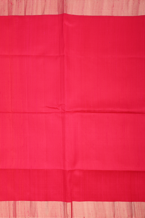 Bavanchi Border Plain Rani Pink Raw Silk Saree