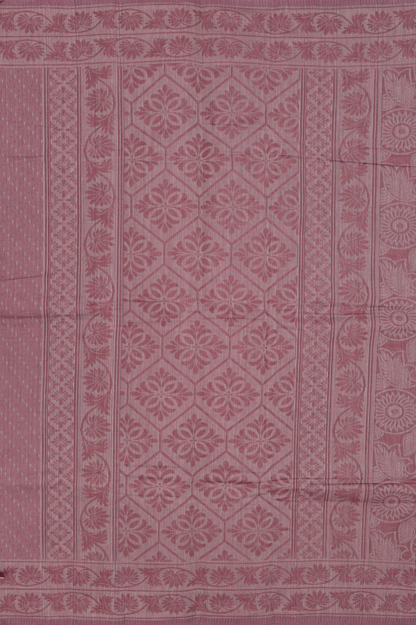 Bengal Cotton Saree In Brown With Allover Design