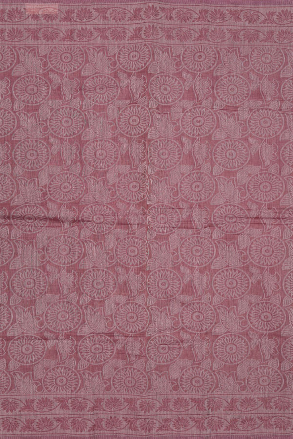 Bengal Cotton Saree In Brown With Allover Design