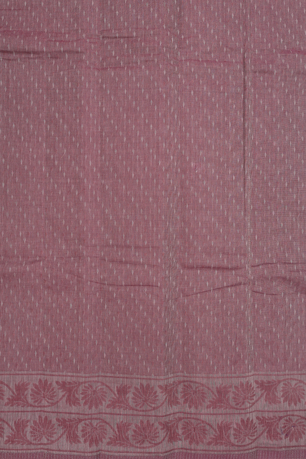 Bengal Cotton Saree In Brown With Allover Design
