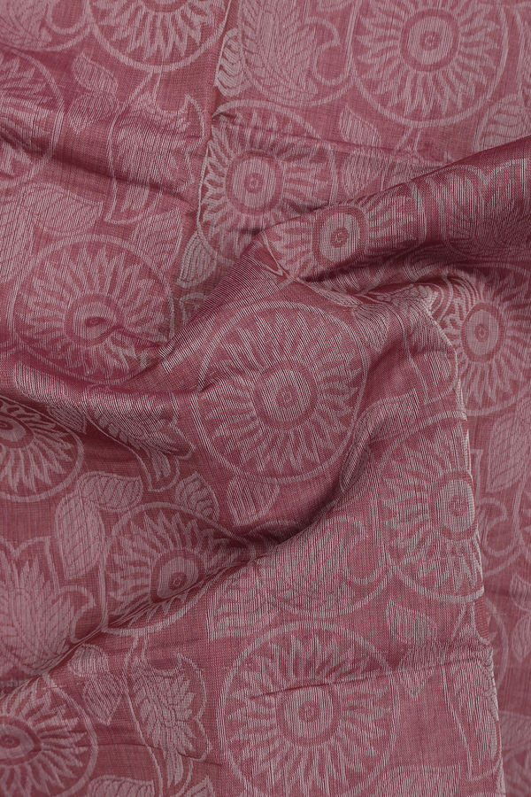 Bengal Cotton Saree In Brown With Allover Design