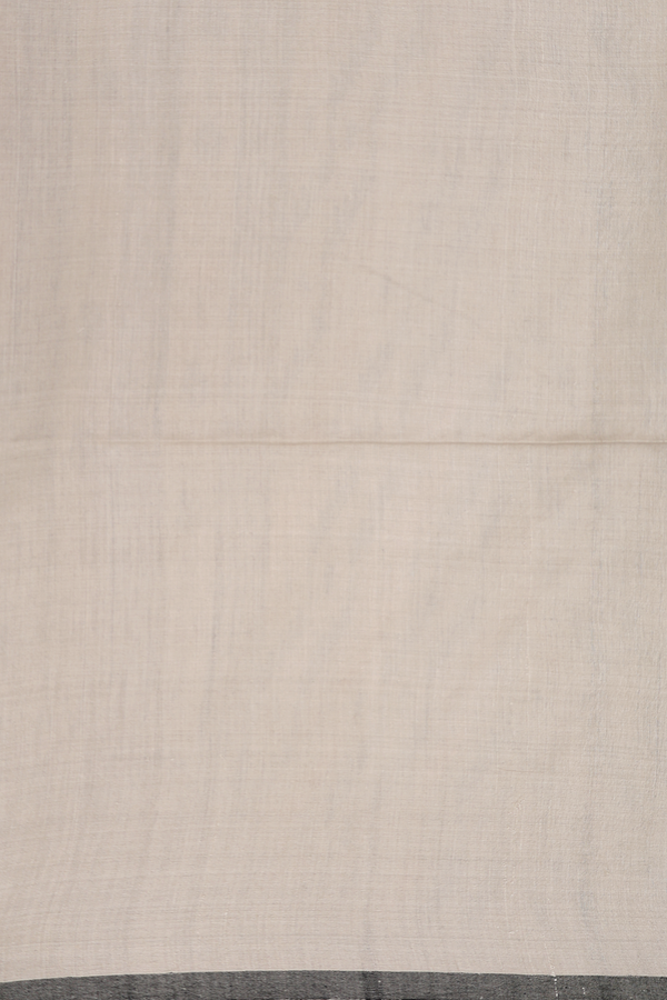Bengal Cotton Saree In Brownish Grey With Threadwork Buttis