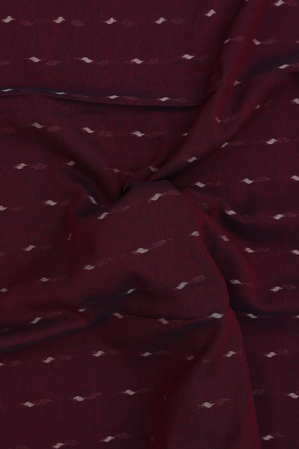 Bengal Cotton Saree In Coffee Brown With Threadwork Buttas