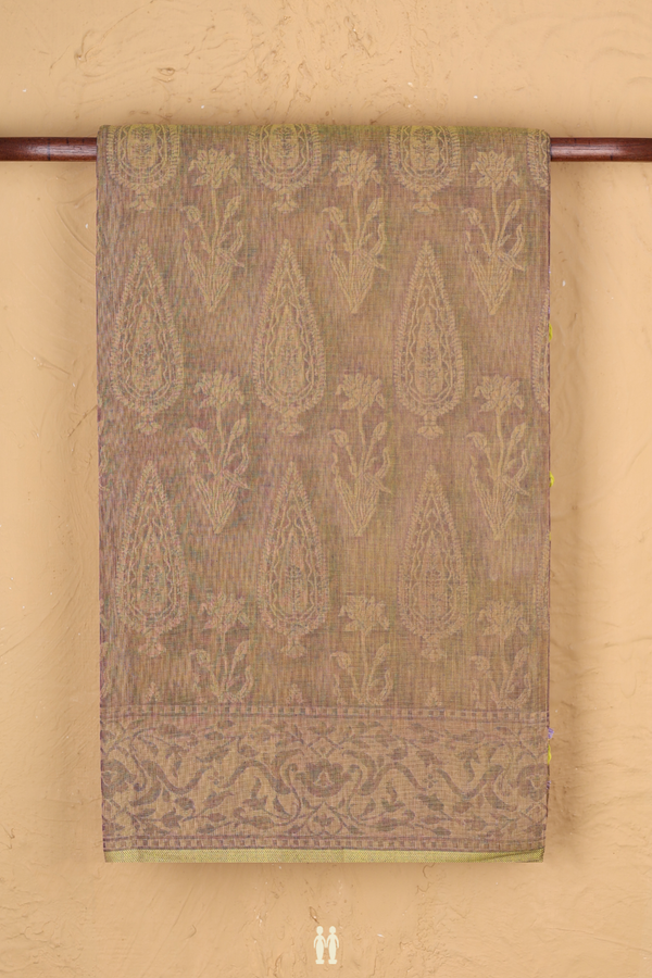 Bengal Cotton Saree In Dual Tone With Allover Design