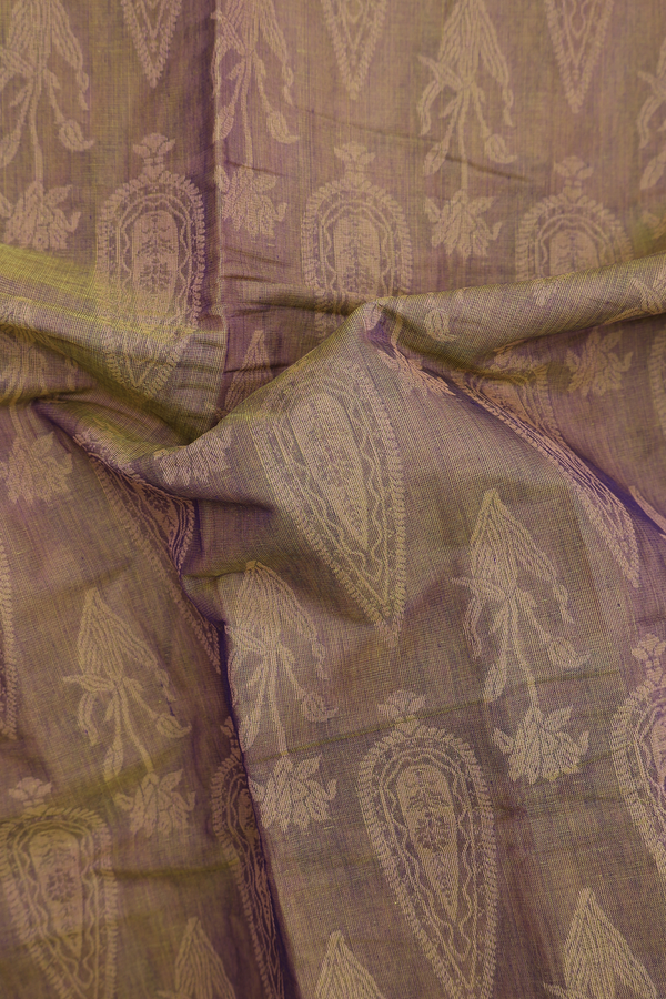 Bengal Cotton Saree In Dual Tone With Allover Design