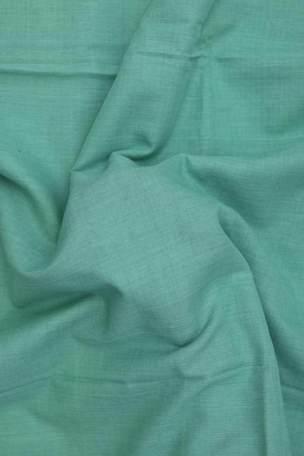 Bengal Cotton Saree In Dusty Green With Contrast Border