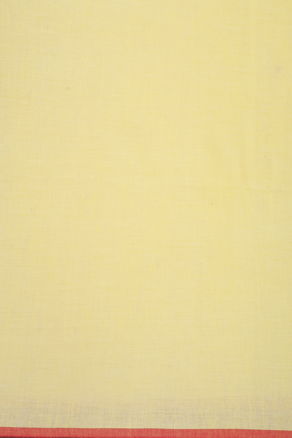 Bengal Cotton Saree In Light Yellow With Threadwork Buttis