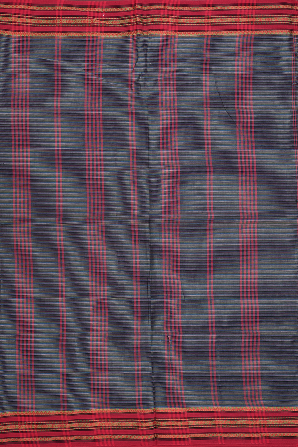 Bengal Cotton Saree In Multicolor With Stripes Design
